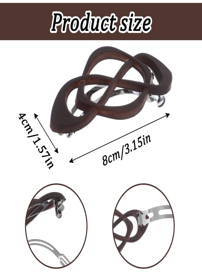 Ymapinc 2Pcs French Hair Barrettes Clip for Women, Vintage Snap for Thick Barrettes Thin Elegant Hair Accessories Hairpin Clips - Image 2